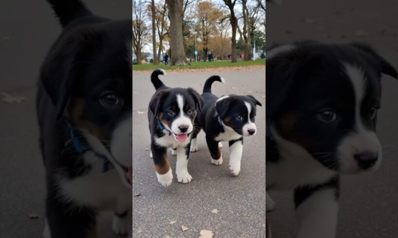 cute puppies walking around #puppy #cute #cutedog #dog #animals #shorts