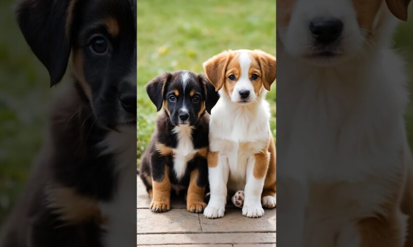 two cute puppies barking adorable video #puppy #dog #barking #dogs #trending #youtubeshorts #shorts