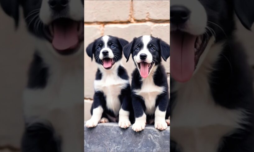 two cute puppies barking adorable video #puppy #dog #dogvideos #barking #cutedog #trending #shorts