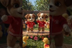 Adorable Puppies Dancing on Garden Stage 🐶🌼 Funny Dog Show | #Shorts #PuppyDance