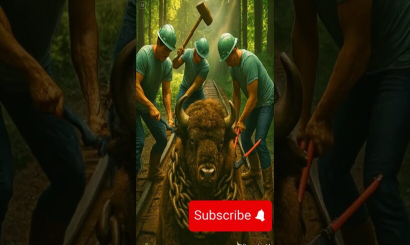 Amazing Animal Rescue Video: Bison Rescue #animalrescue #Bison #amazing