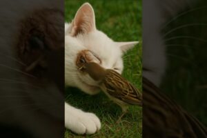 Brave Bird Saves Suffering Cat – A Touching Moment of Animal Kindness"