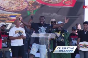 Bud Crawford victory parade and celebration