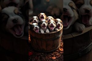 Cute puppies in a bucket 🐶🐶🐶 #shorts #puppy #cute #trending #cuteanimals