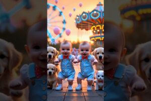 Cutest Twin Babies Puppies Kitten Dancing | Wonderland