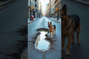 Dog Saves the Baby From Concrete Pothole!