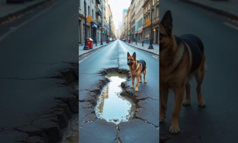 Dog Saves the Baby From Concrete Pothole!