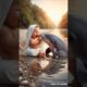 Dolphin Saves Baby from Shark After River Fall! 😭 #ai #animals #dolphin #river #baby #rescue #story