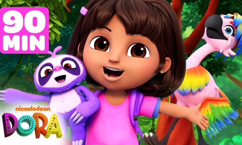 Dora's Rainforest Animal Rescues for 90 Minutes! #2 | Dora & Friends