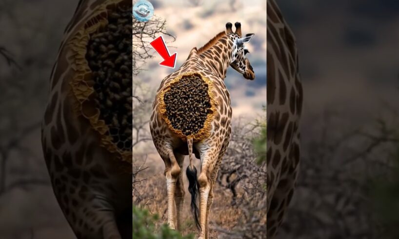 Giraffe Rescue: Bees Built a Hive on Its Neck 🐝🦒 | Wildlife Survival Story