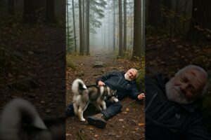 Husky Rescues an Elderly Man #shorts #funny #dog #rescue