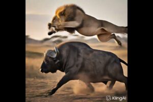 Lion vs Buffalo | Epic Animal Fight 🦁🐃🔥 #wildlife #wildlife #wildliferescue #lion #buffalo #fight