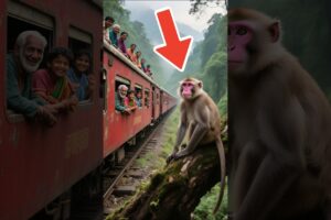 Monkey HIJACKS Train to Save Everyone! #animals #wildlife #animalrescue #miracle #rescue #animal