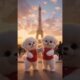Puppies Dancing in Paris 🐶🇫🇷 Cutest Dog Show at Eiffel Tower | #Shorts #PuppyDance