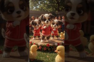 Puppy Dance on Garden Stage 🐶🌸 Funniest Dog Performance Ever | #Shorts #DogDance