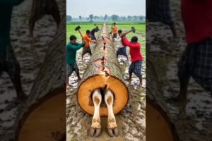 Rescue Horse Form Deadly Giant Tree Log! #humanity #pets #animals #funny #wildlife