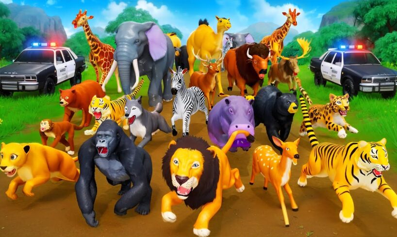 The Great Escape: All Animals on the Run: Outsmarting the Law in a Thrilling Chase Adventure!