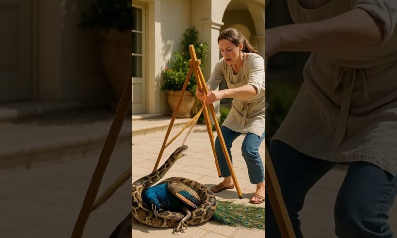 The brave lady saved the peacock. #rescue #animals #rescueefforts #funny#wildlife