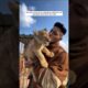 The man rescued an orphaned wild lion cub and gave it his love and care