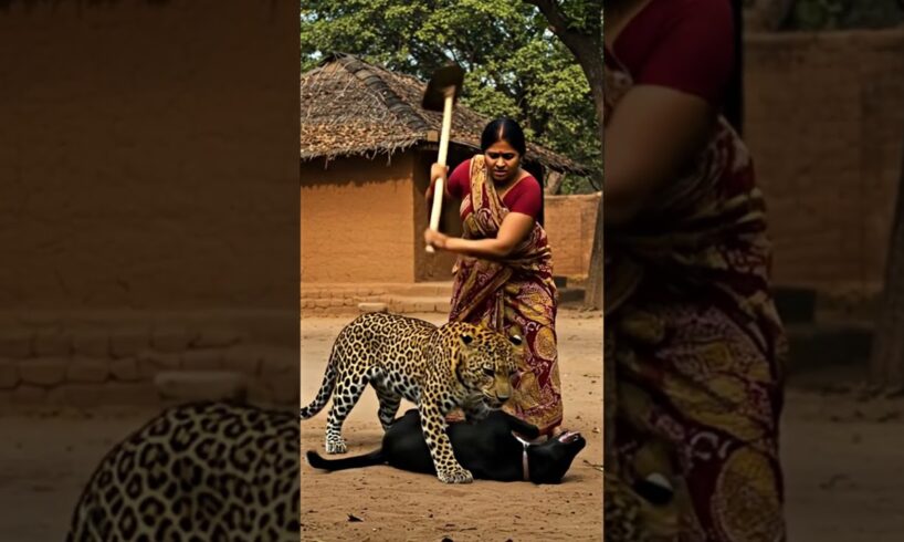 Woman Strikes Leopard to Save Dog