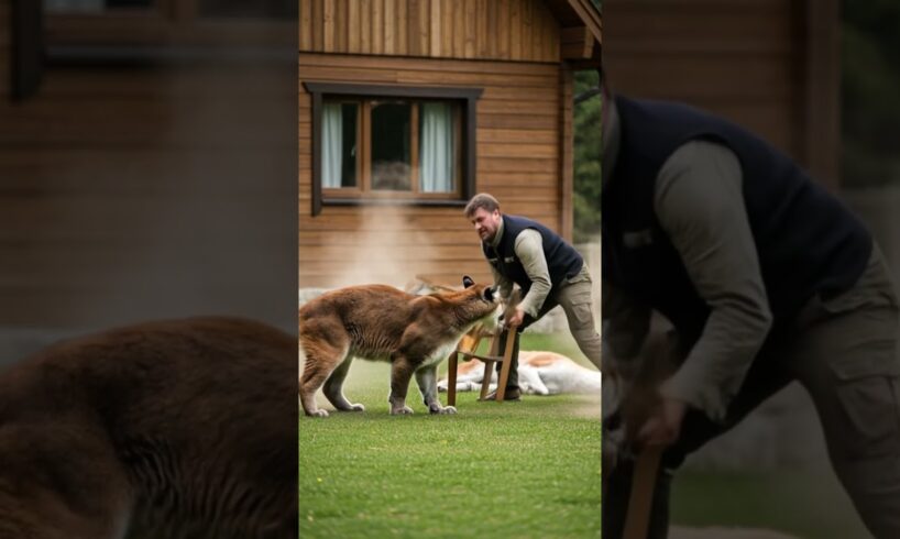 의자 하나로 퓨마와 맞서 싸우는 용감한 사나이 | A Brave Man Fights a Puma with Only a Chair | 椅子一つでピューマと戦う勇敢な男