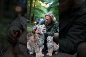 A compassionate man rescued an injured lynx and her cub #animals #lynx