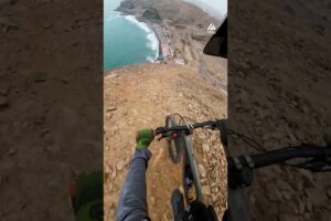 Bike Riders Descend Terrifyingly Steep Hill