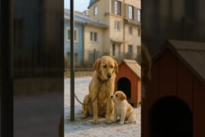 Brave Puppy Rescues Mama Dog from Captivity in the Snow #puppy