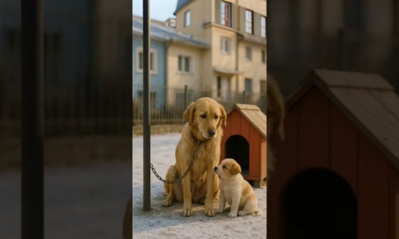 Brave Puppy Rescues Mama Dog from Captivity in the Snow #puppy