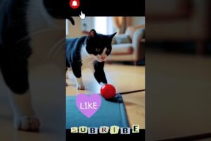Cat Playing Marbles #shorts #cat #animals #kitty #cute