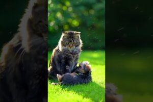 Cat Playing Rough with Puppy 😹🐶 | Funny Animal Moments | Cute Pet Shorts #cat #dog #animals #shorts