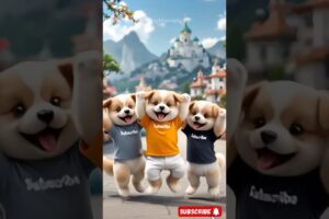 Cute Puppies Dancing on Vacation