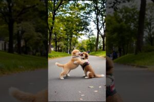 Cute Puppies Romancing Video #puppy #cute #dog #pets #funny #viral #shorts
