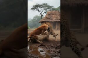 Dog vs Cheetah Showdown 😱 | Who Wins This Wild Fight?!  #wildanimals #animalfight #wildlife