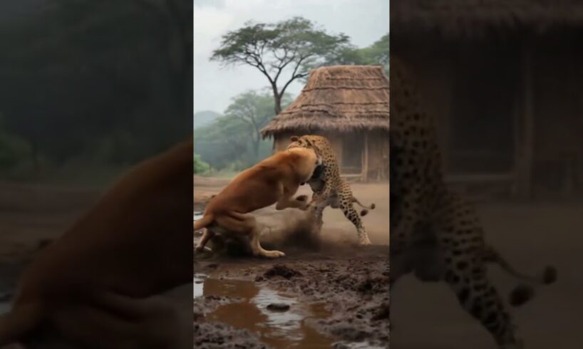 Dog vs Cheetah Showdown 😱 | Who Wins This Wild Fight?!  #wildanimals #animalfight #wildlife