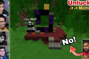 Gamers UNLUCKY Moments in Minecraft 😭💀 | Almost Died But Survived! 🔥🤣