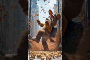 Giant Plush Dog Takes Over CITY with Army of Cute Puppies