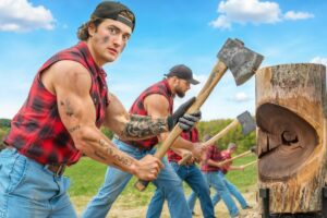 I Tried Timbersports! *Near Death Experience*