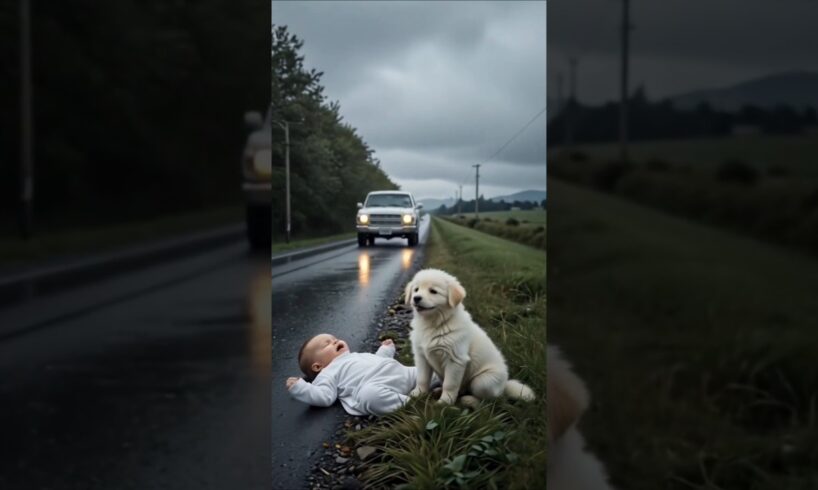 Kind Old Man Rescues Baby and Puppy #rescue #dog #baby #puppy