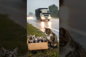 Kind man rescues a cat family #animalrescue #cat #dog #wildlife #kitten