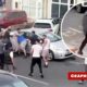 Man Charges Group With Machete During Massive Street Brawl in UK
