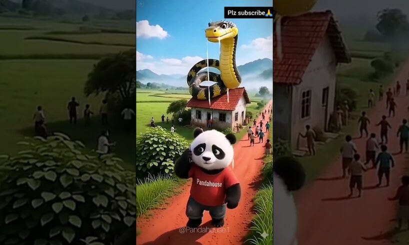 🐼💔 Poor Panda Rescues a Snake in Danger | Emotional Animal Rescue Story 🐍❤️ #shorts #animalrescue