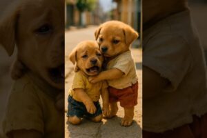 Puppy Ne Apne Bhai Ko School Bheja🥲🥲Cute Puppy Sad Story #24 #hindikahanian #shortsfeed #shorts