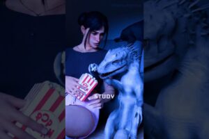 Raising an Indominus Rex 💀    #indominusrex #dinosaur #3d #facts #science #animation #shorts #short