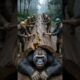 Rescue Gorilla from big giant log #animals #funny #funnyvideo #shorts #shortsfeed #shortvideo #viral