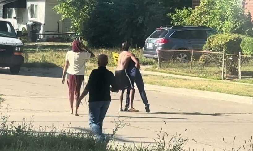 West side Detroit hood fight
