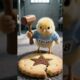 Yellow Chicken and dog playing Dalgona Candy Game #animals  #cute#dalgona