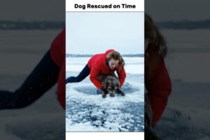 A Women rescue Dog on time #animals