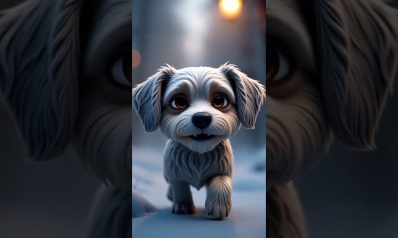 A winter wonderland with the cutest puppies you've ever seen! 🥺❄️ Which one melts your heart more?