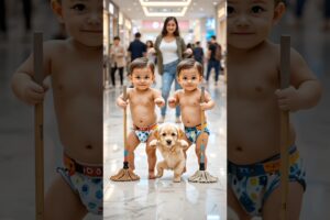 Adorable Twin Babies Dancing with Puppy | Cutest Baby & Dog Video Ever